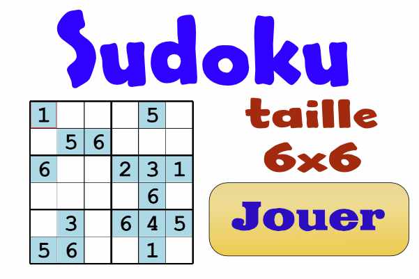 Liste de sudoku dans des grilles de 6x6