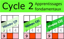 Nombres croisés cycle 2 : CP, CE1, CE2